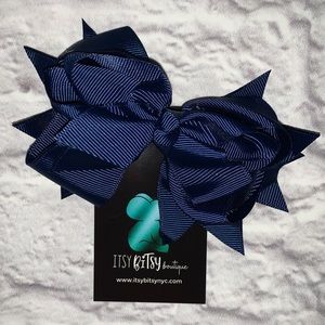 Navy Hair Bow Perfect for School Uniform